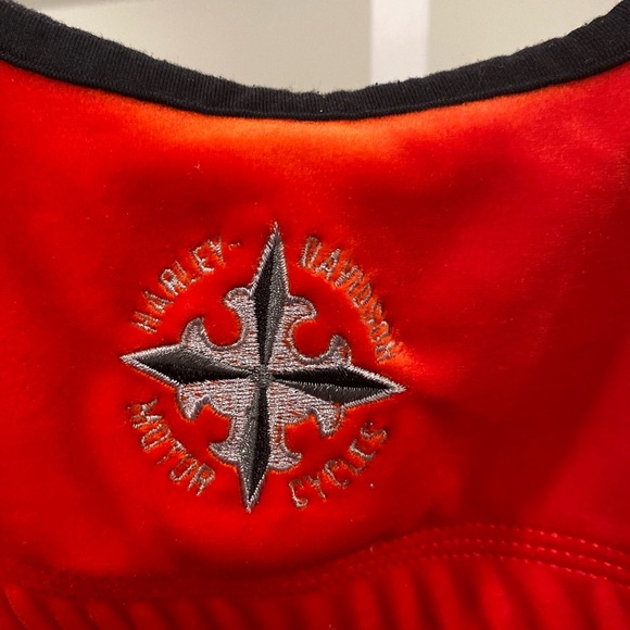 Harley Davidson Logo Vintage Velvet Sports Bra Top - Picture 3 of 10